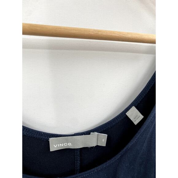 Vince XS Navy Blue Tie Front Wrap midi Tank Dress - Picture 4 of 7